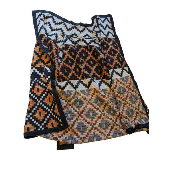 Bass Cardigan Womens Small Southwestern Open Front Boho Geometric Fall Sweater - Picture 6 of 16